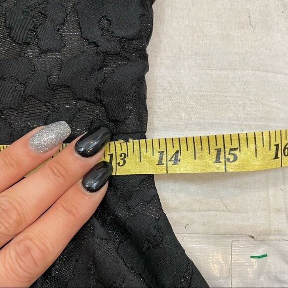 Homemade Black Fit and Flare V Neck and Back Midi Length Party Dress Size 2 - Picture 15 of 16